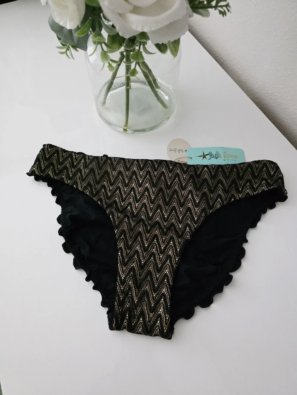 LULI FAMA🥂 Buzzing Cross Halter Top & Bottom SIZE XL